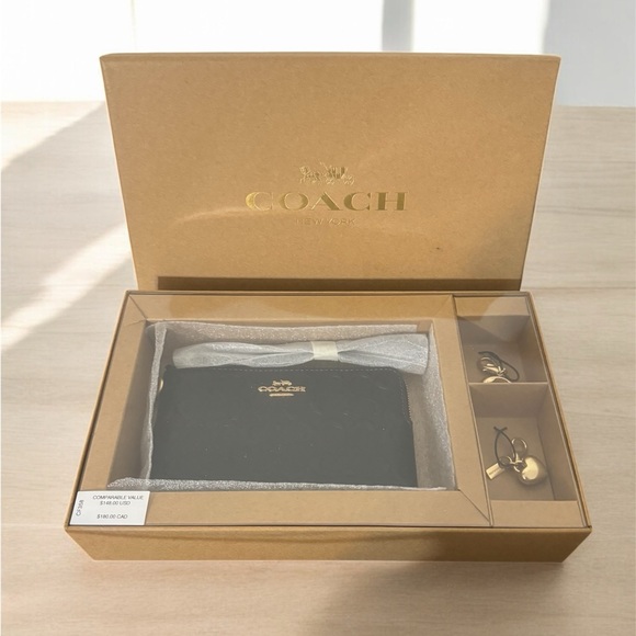 Coach Signature Patent Wristlet with 2 Charms - Picture 4 of 4